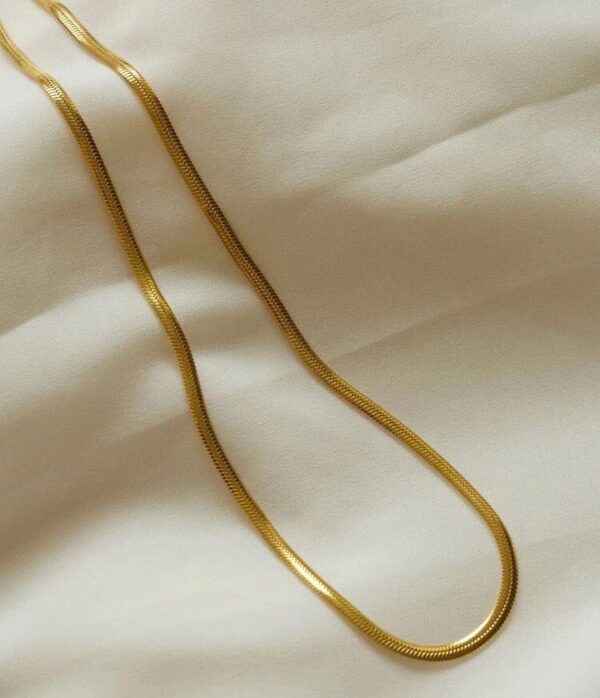 Simple Gold Plated Chain Necklace Elegant Daily Wear Chain for Women and Girls