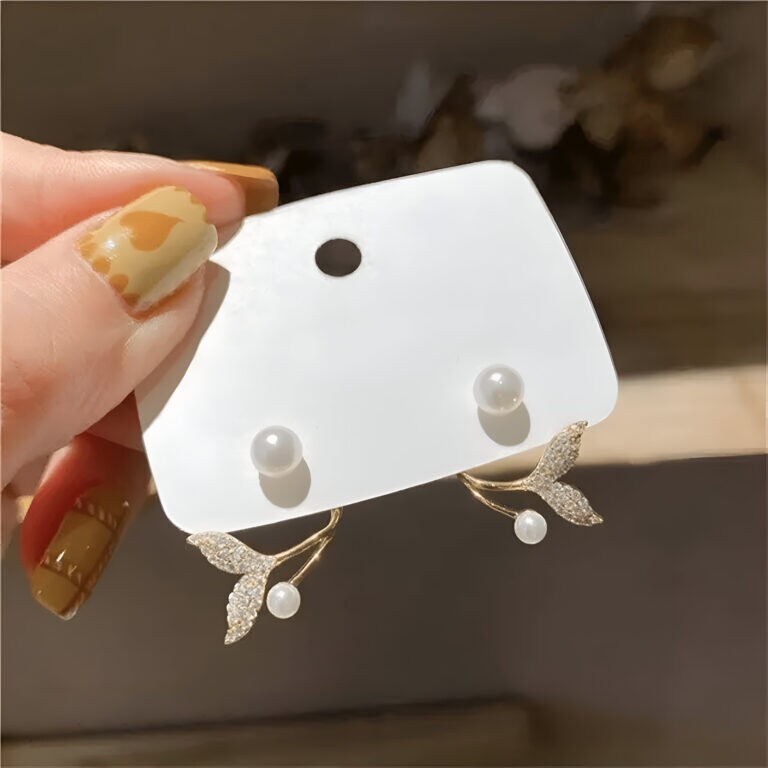 Jewelaa Fashion Jewellery Unique Pearl Whale Shape Korean Statem