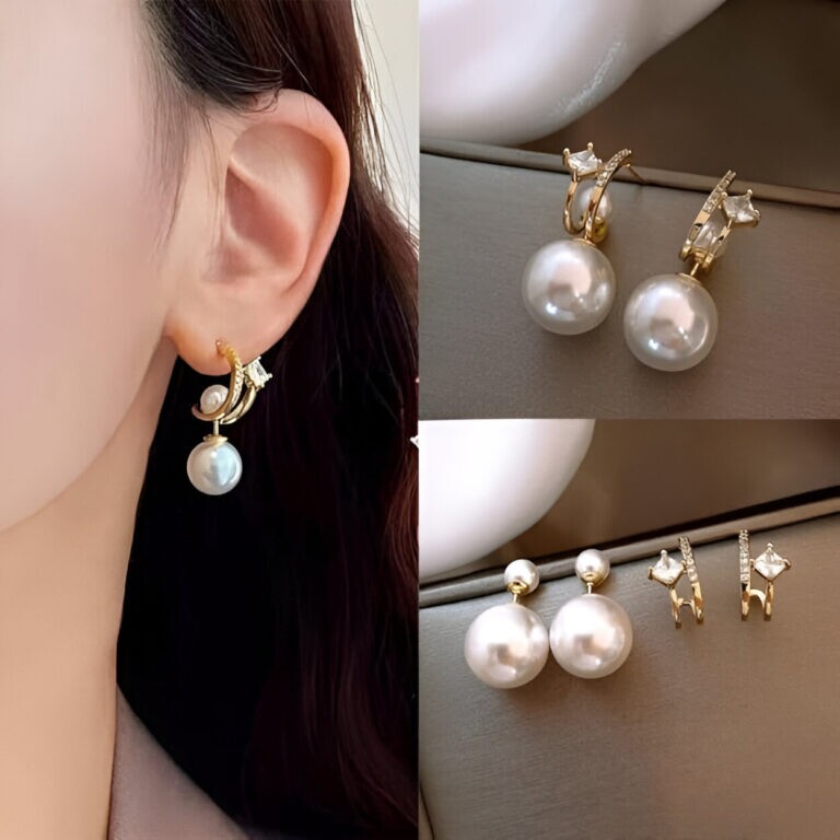 Jewelaa Fashion Jewellery Versatile Golden Pearl 2 Way Wear Kore
