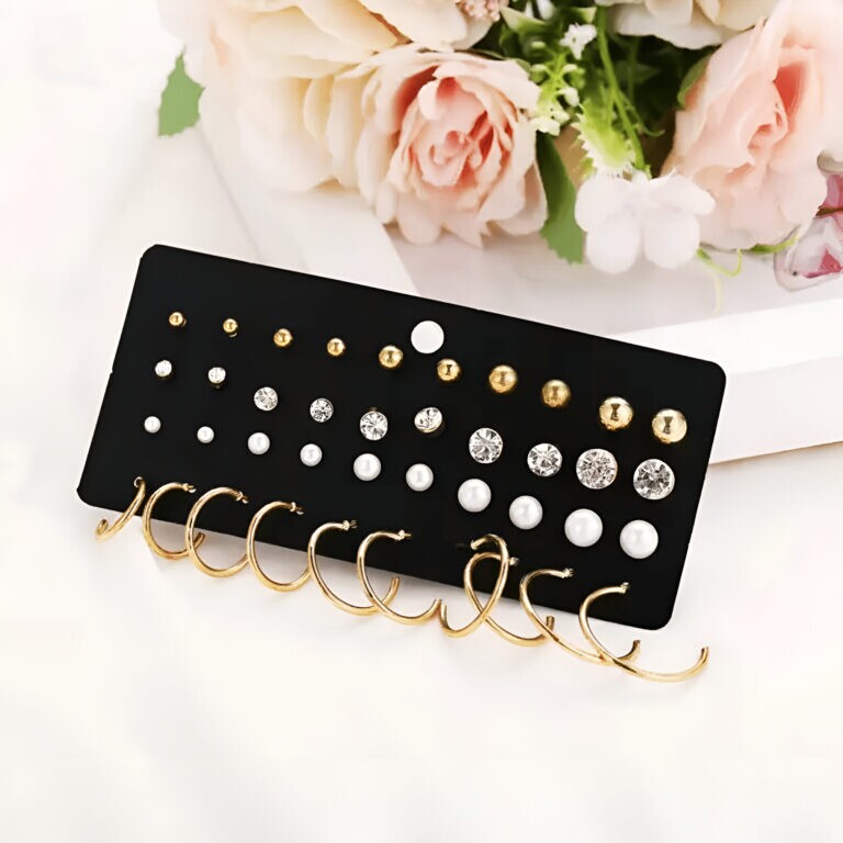 Jewelaa Fashion Jewellery 20 Pairs Combo Latest Stylish Stud Ear