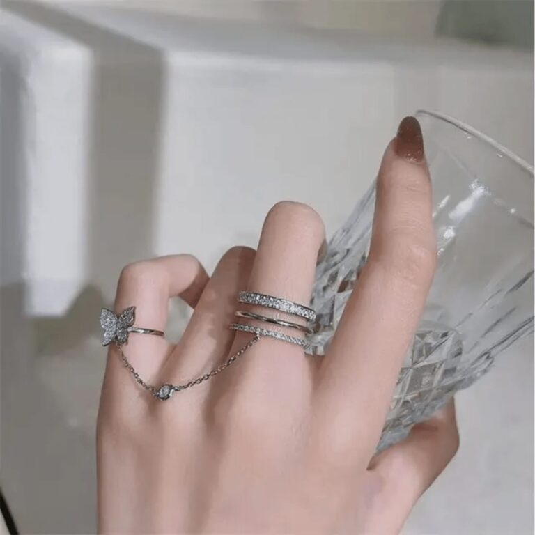 Model 46 Silver Coated crystal Korean Ring1