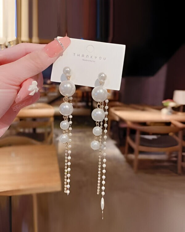 Pearl Drop Korean Earrings for Women and Girls | Elegant Lightweight Hangings for Party Wear and Daily Use | Korean Fashion Jewelry